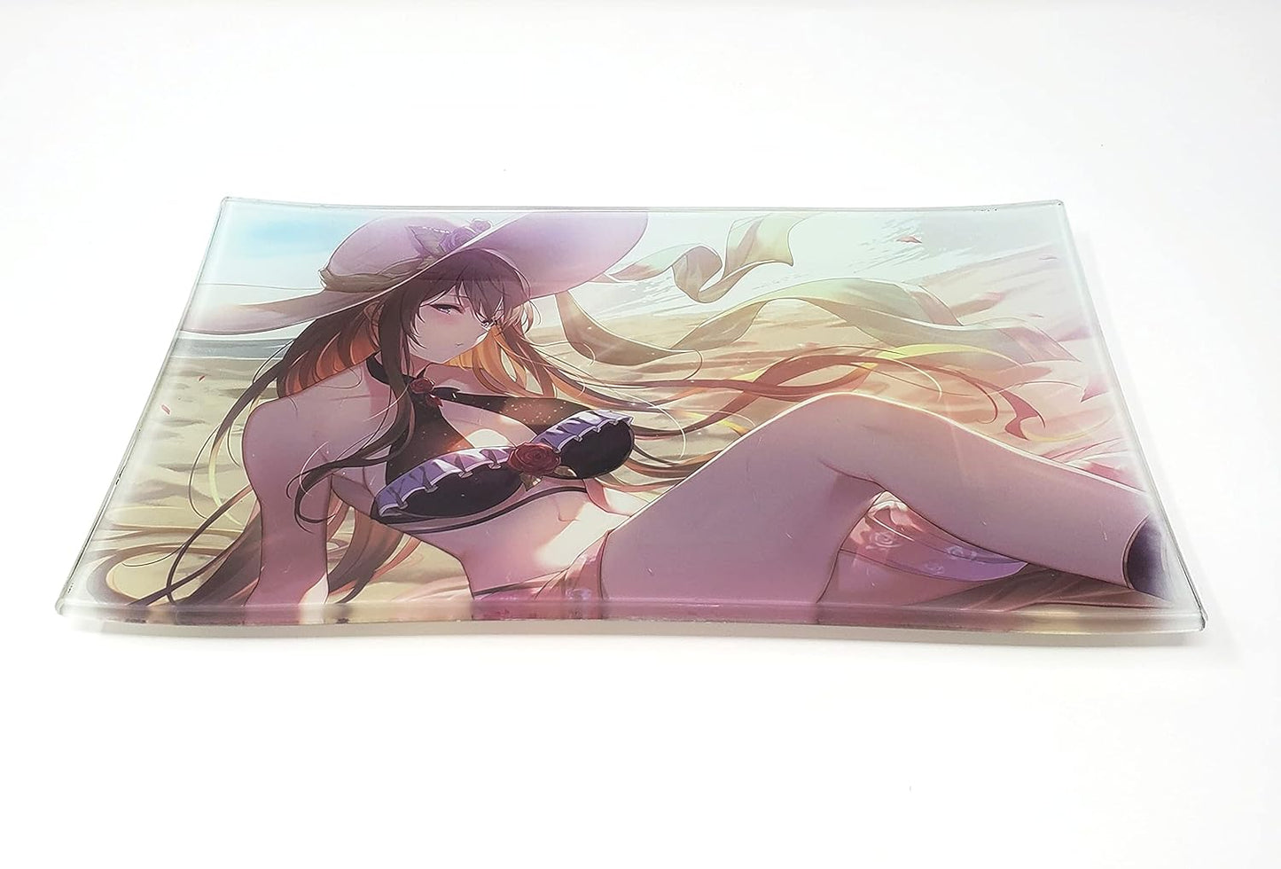 Stormtrooper2 Decorative Glass Tray: Rectangular, White, Black, Gray, Shatter Resistant, Tempered Glass, High Resolution, Easy to Clean, Display Stand, Food & Decorative