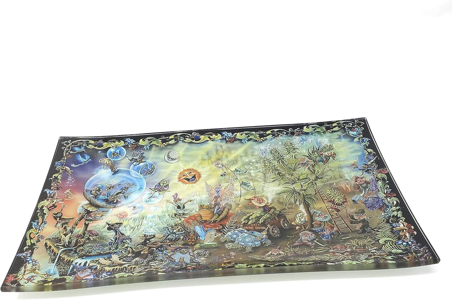 Stormtrooper2 Decorative Glass Tray: Rectangular, White, Black, Gray, Shatter Resistant, Tempered Glass, High Resolution, Easy to Clean, Display Stand, Food & Decorative