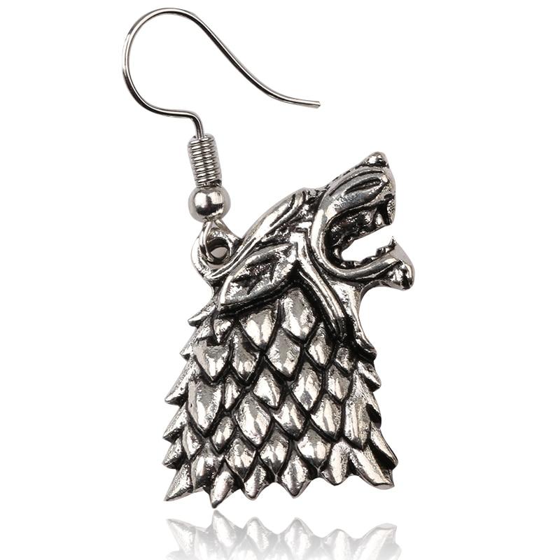 Game Of Thrones Goshawk Head Badge Wolf Earrings