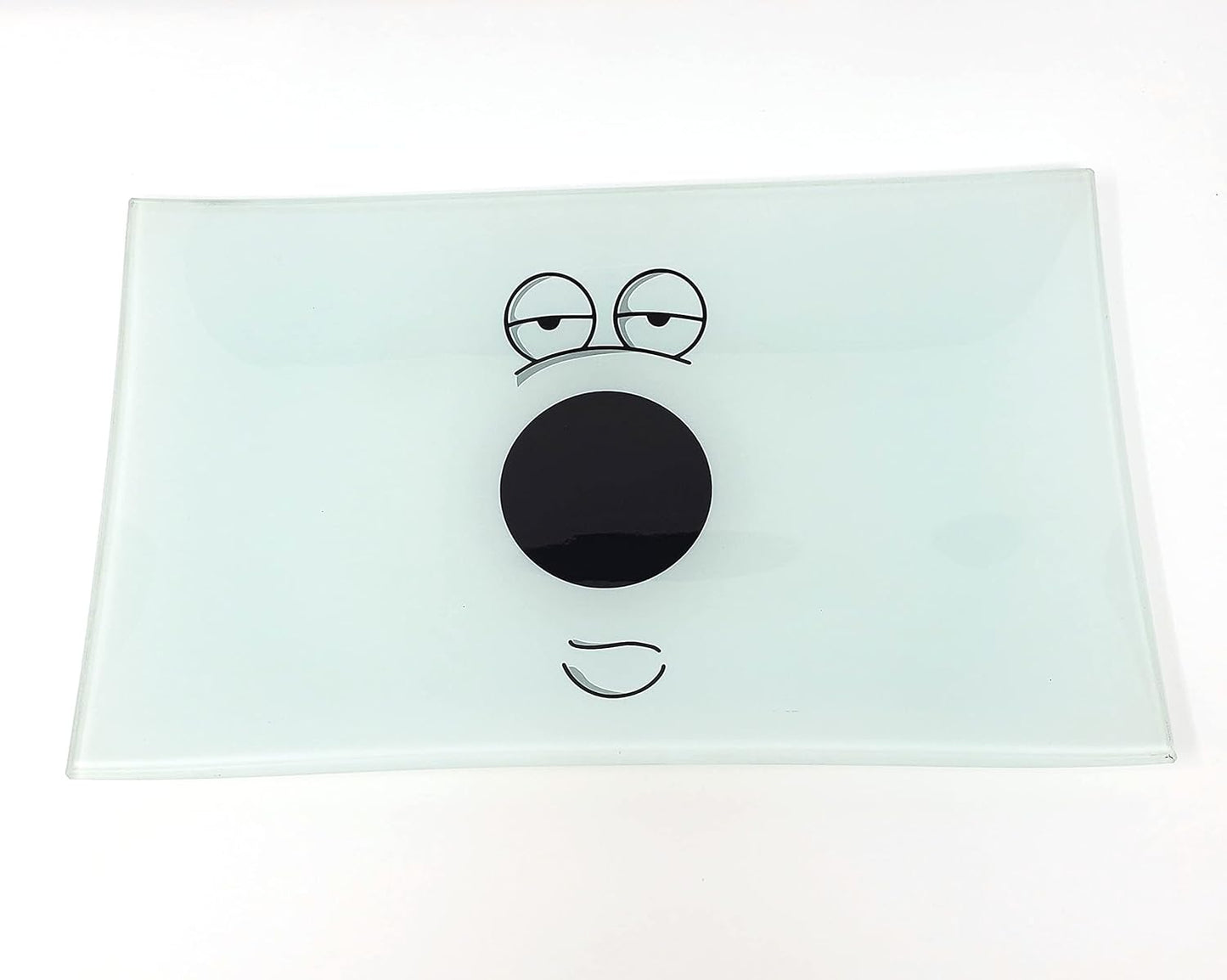 Stormtrooper2 Decorative Glass Tray: Rectangular, White, Black, Gray, Shatter Resistant, Tempered Glass, High Resolution, Easy to Clean, Display Stand, Food & Decorative