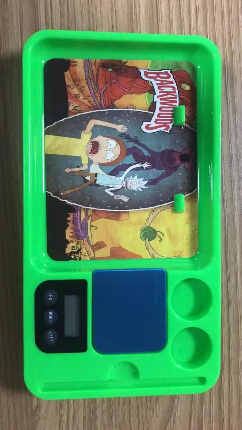 500G/0.01 Type-C Recharging Scale Led Glowing High Precision Digital Electronic Balance Gram with Rolling Tray Weighing Tool