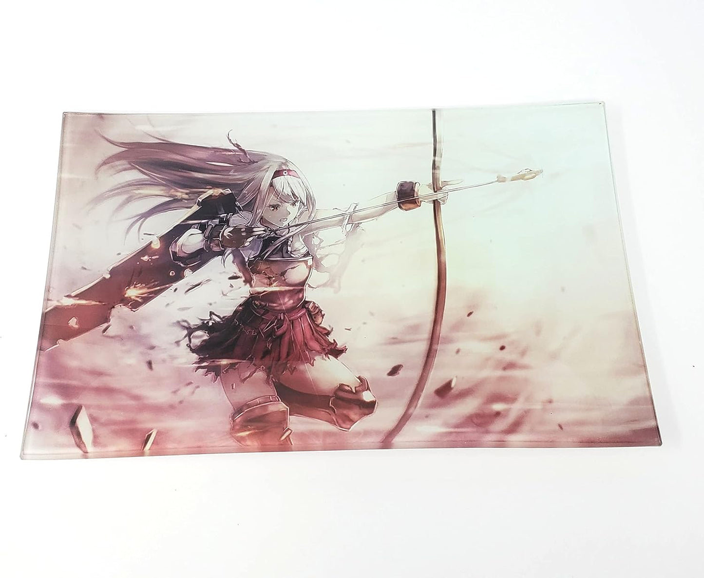 Stormtrooper2 Decorative Glass Tray: Rectangular, White, Black, Gray, Shatter Resistant, Tempered Glass, High Resolution, Easy to Clean, Display Stand, Food & Decorative