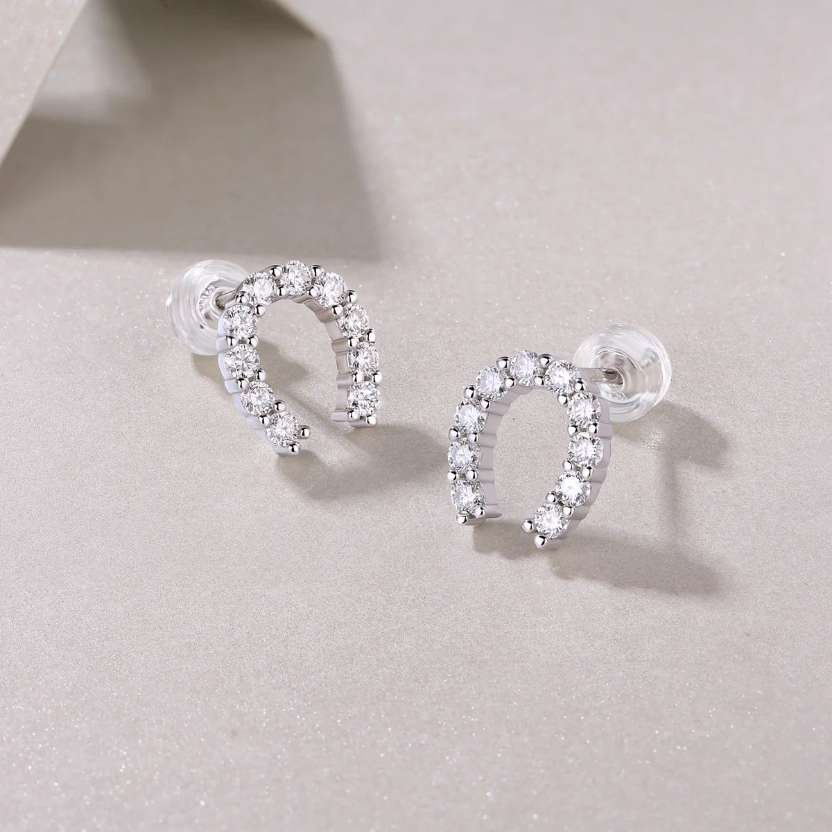Uniquely Designed Moissanite Light Luxury Silver Ear Rings