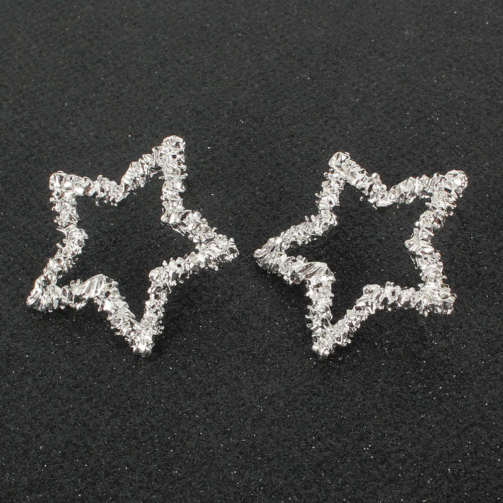 Alloy Pentagram Stud Earrings
