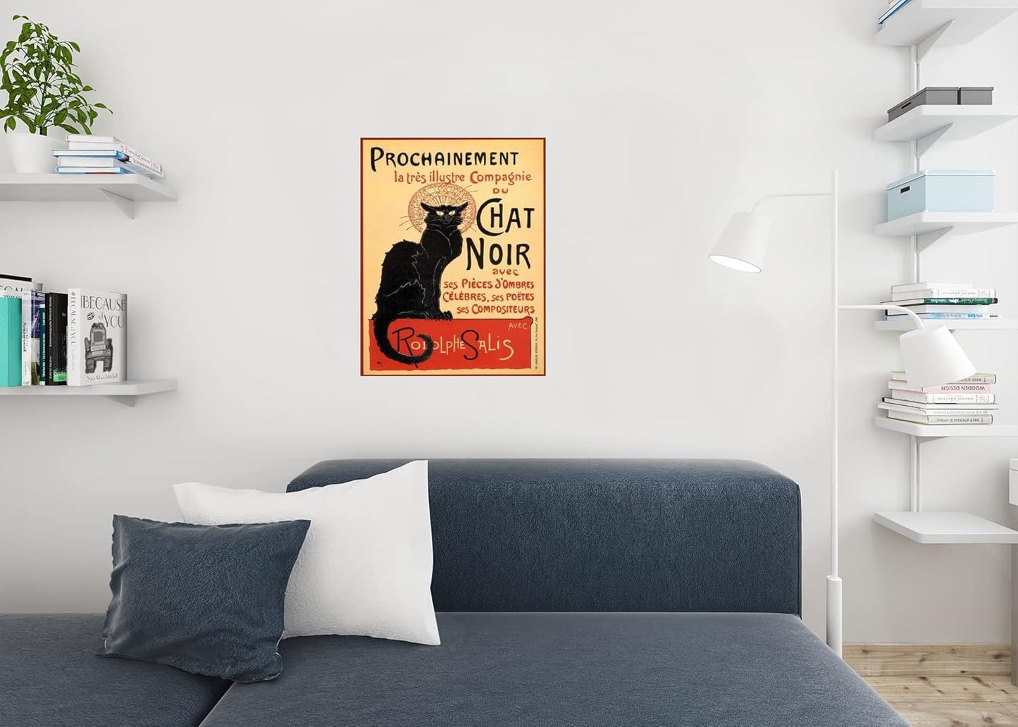 Le Chat Noir Vintage Black Cat Art Deco French Wall Art Nouveau 1920 Advertising Poster Print 24X36