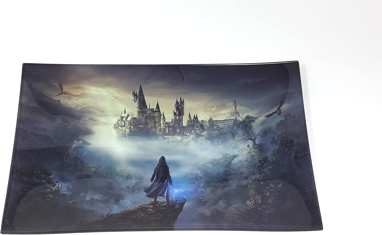 Stormtrooper2 Decorative Glass Tray: Rectangular, White, Black, Gray, Shatter Resistant, Tempered Glass, High Resolution, Easy to Clean, Display Stand, Food & Decorative