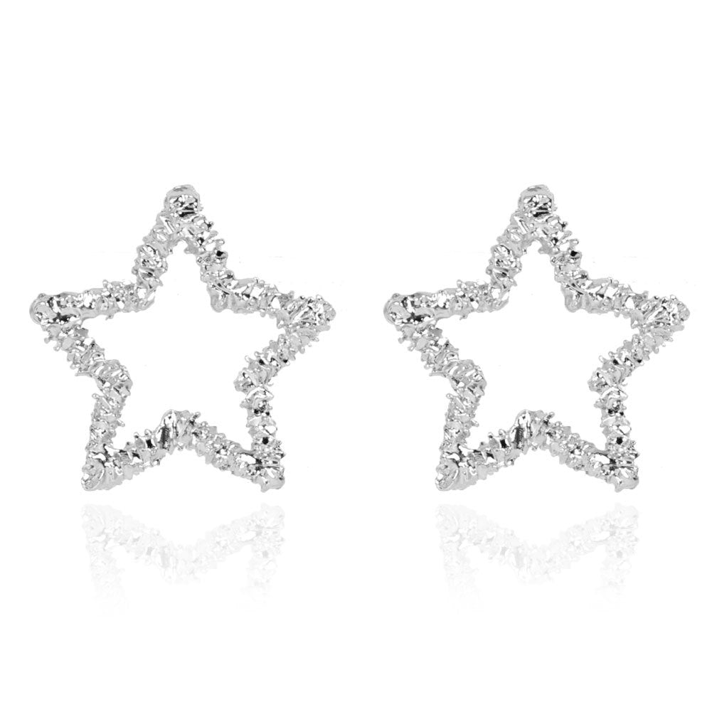 Alloy Pentagram Stud Earrings
