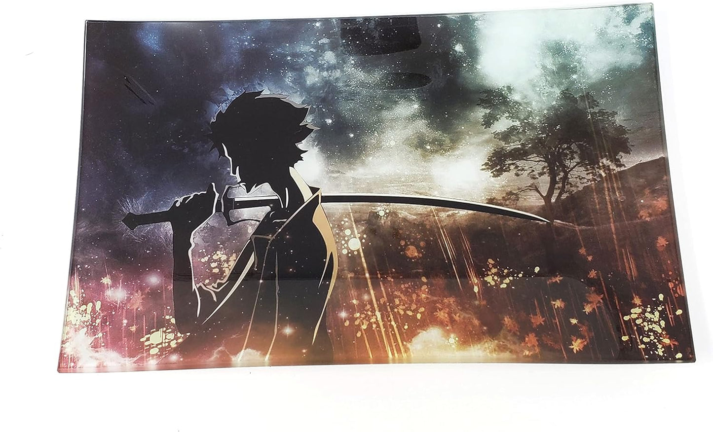 Stormtrooper2 Decorative Glass Tray: Rectangular, White, Black, Gray, Shatter Resistant, Tempered Glass, High Resolution, Easy to Clean, Display Stand, Food & Decorative