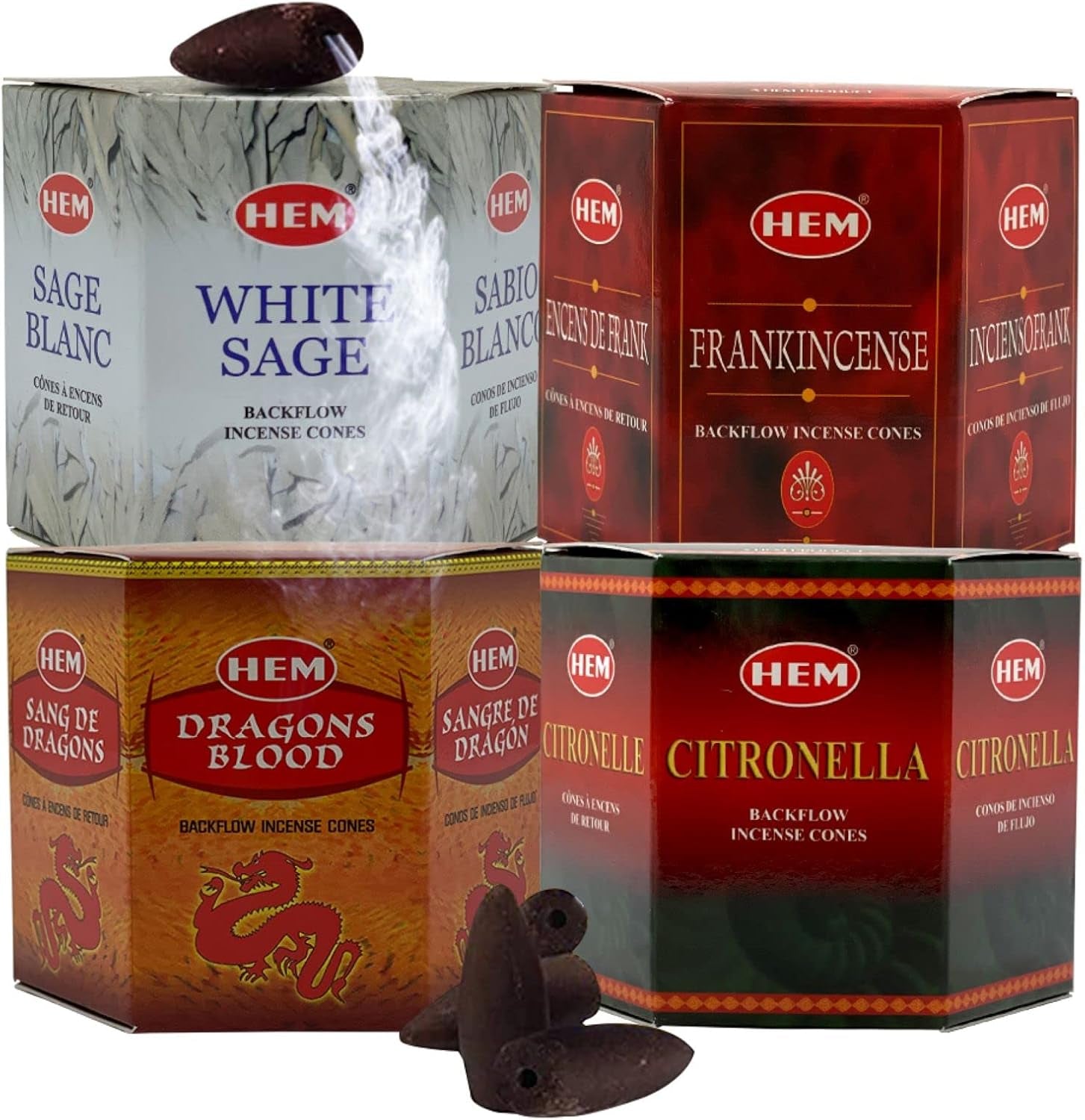 Variety Backflow Incense Cones for Waterfall and Mat Bundle Inciensos Aromaticos|Incienso|Inciense|Insienso