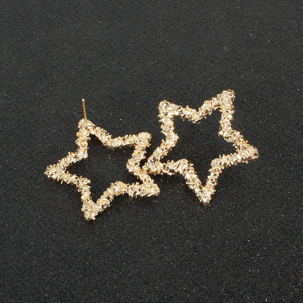 Alloy Pentagram Stud Earrings