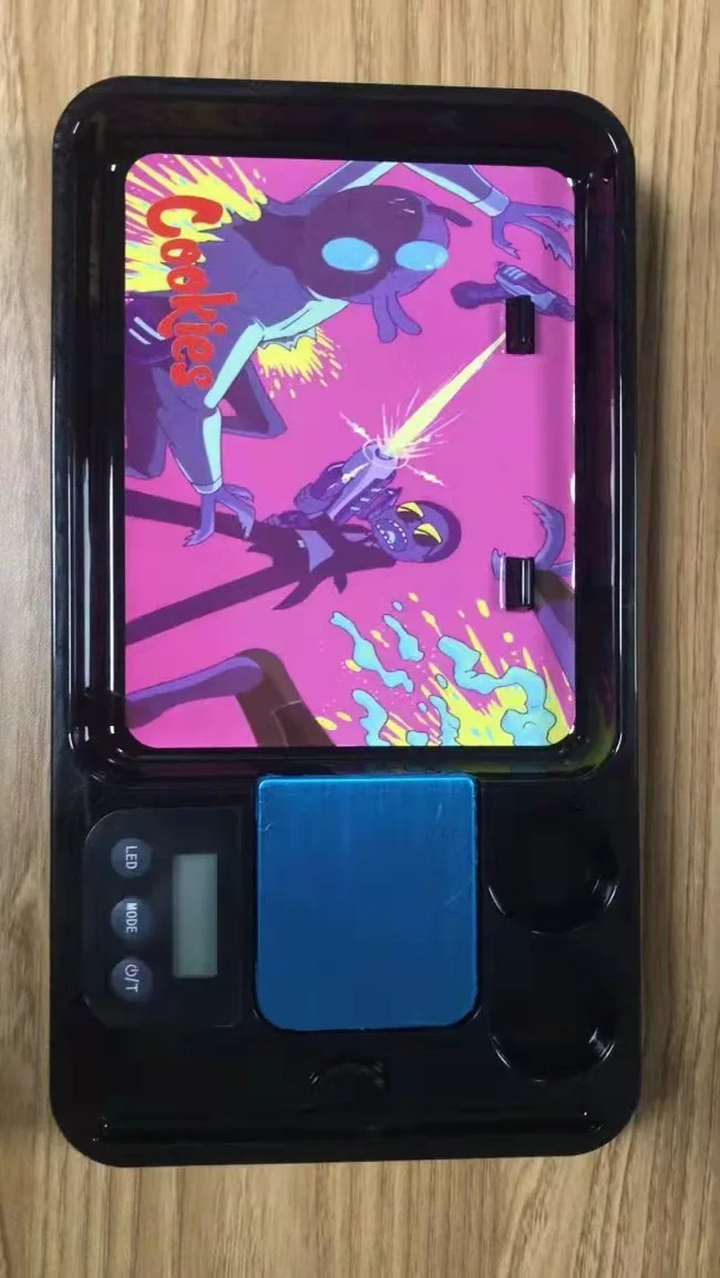 500G/0.01 Type-C Recharging Scale Led Glowing High Precision Digital Electronic Balance Gram with Rolling Tray Weighing Tool