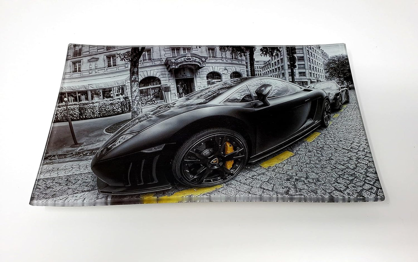 Stormtrooper2 Decorative Glass Tray: Rectangular, White, Black, Gray, Shatter Resistant, Tempered Glass, High Resolution, Easy to Clean, Display Stand, Food & Decorative