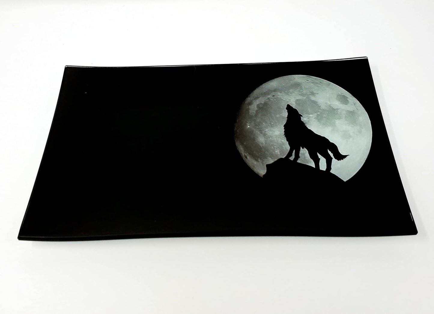 Stormtrooper2 Decorative Glass Tray: Rectangular, White, Black, Gray, Shatter Resistant, Tempered Glass, High Resolution, Easy to Clean, Display Stand, Food & Decorative