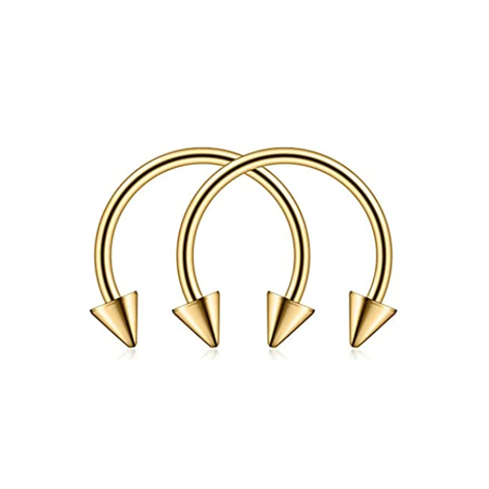 1Pair Steel Circular Barbell Horseshoe 16G 20G Lip Eyebrow Nose Septum Piercings Hoop Ear Cartilage Helix Lobe Earring Piercings